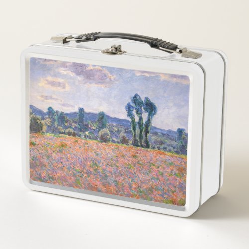 Claude Monet _ Poppy Field 1890 Giverny Metal Lunch Box