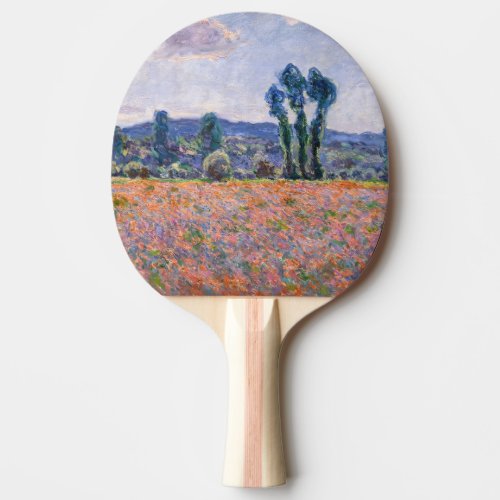 Claude Monet _ Poppy Field 1890 Giverny Ping Pong Paddle