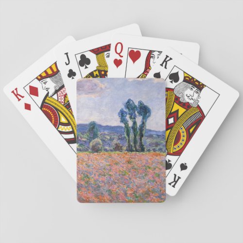 Claude Monet _ Poppy Field 1890 Giverny Poker Cards