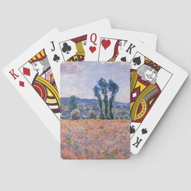 Claude Monet - Poppy Field 1890 (Giverny) Poker Cards (Back)