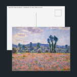 Claude Monet - Poppy Field 1890 (Giverny) Postcard<br><div class="desc">Poppy Field / Champ de coquelicots - Claude Monet,  Oil on Canvas,  1890 near Giverny</div>