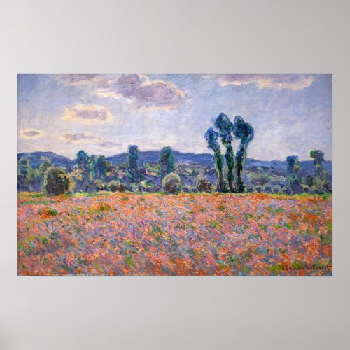 Claude Monet _ Poppy Field 1890 Giverny Poster