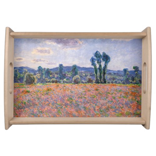 Claude Monet _ Poppy Field 1890 Giverny Serving Tray