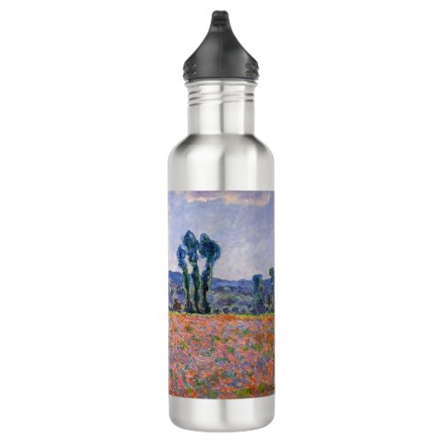 Claude Monet _ Poppy Field 1890 Giverny Stainless Steel Water Bottle