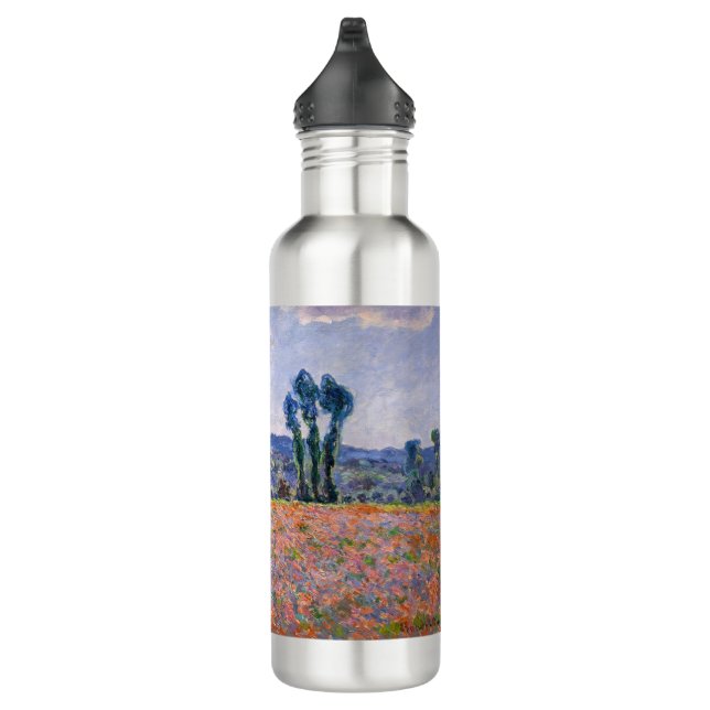 Claude Monet - Poppy Field 1890 (Giverny) Stainless Steel Water Bottle (Right)