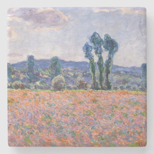 Claude Monet _ Poppy Field 1890 Giverny Stone Coaster