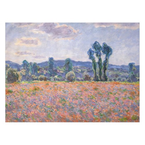 Claude Monet _ Poppy Field 1890 Giverny Tablecloth