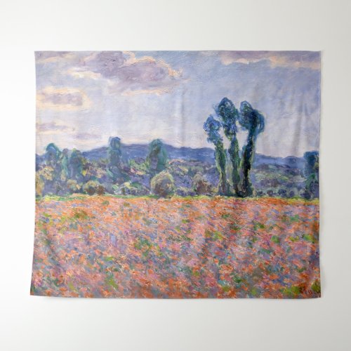 Claude Monet _ Poppy Field 1890 Giverny Tapestry