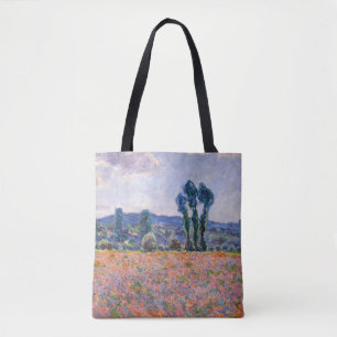 Claude Monet - Poppy Field 1890 (Giverny) Tote Bag