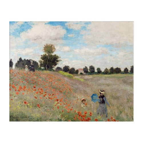 Claude Monet _ Poppy Field Acrylic Print