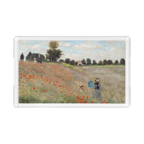 Claude Monet _ Poppy Field Acrylic Tray