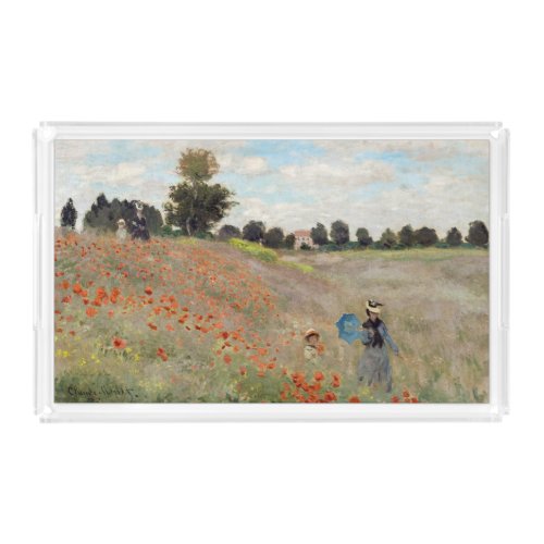 Claude Monet _ Poppy Field Acrylic Tray