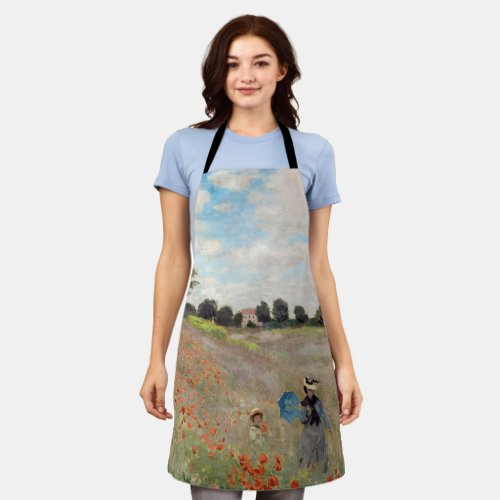 Claude Monet _ Poppy Field Apron