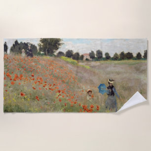 Claude Monet - Poppy Field Beach Towel