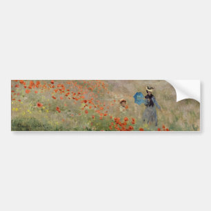 Claude Monet - Poppy Field Bumper Sticker