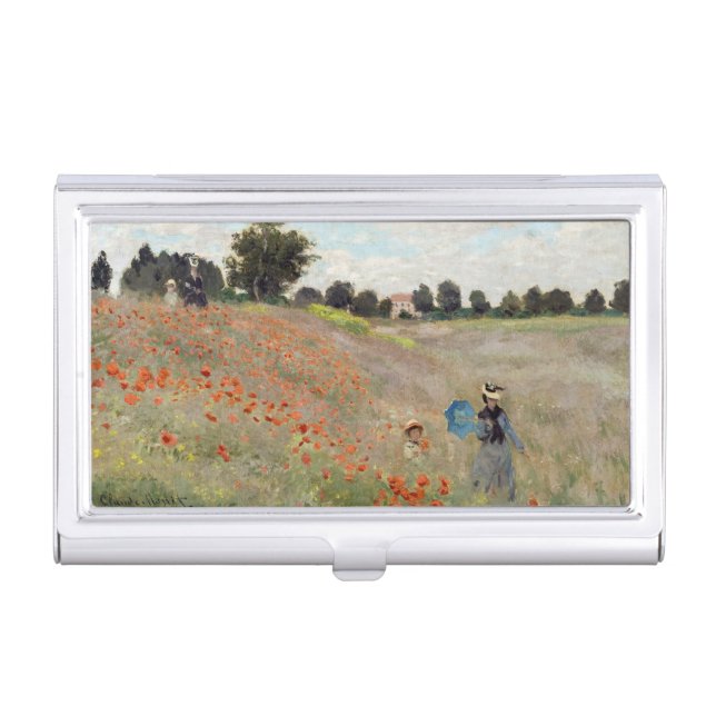 Claude Monet - Poppy Field Business Card Case (Front)