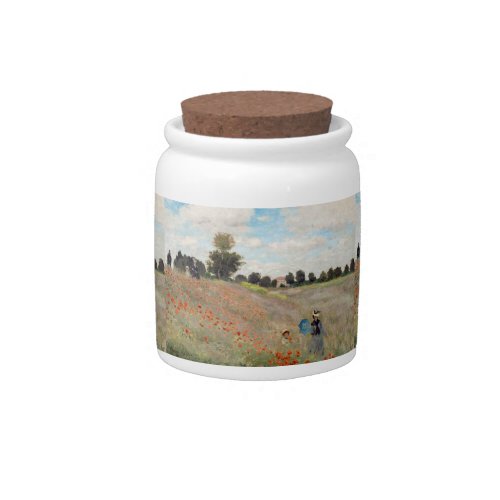 Claude Monet _ Poppy Field Candy Jar