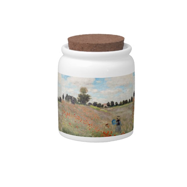 Claude Monet - Poppy Field Candy Jar (Front)