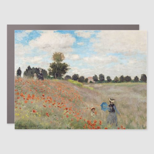 Claude Monet _ Poppy Field Car Magnet