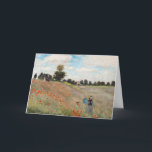 Claude Monet - Poppy Field Card<br><div class="desc">Poppy Field / Wild Poppies,  near Argenteuil / Les Coquelicots - Claude Monet in 1873</div>