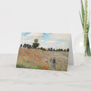 Claude Monet - Poppy Field Card