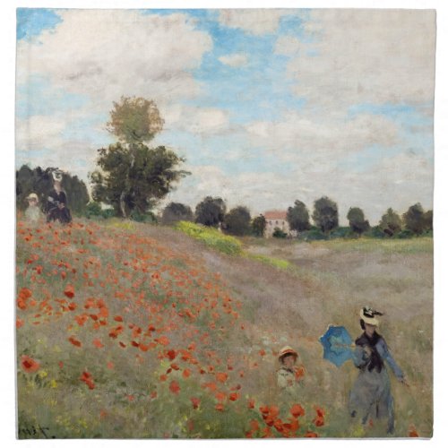 Claude Monet _ Poppy Field Cloth Napkin