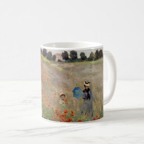 Claude Monet _ Poppy Field Coffee Mug