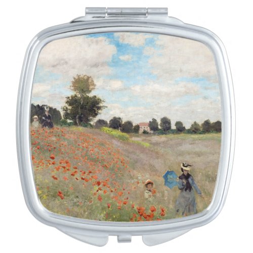 Claude Monet _ Poppy Field Compact Mirror