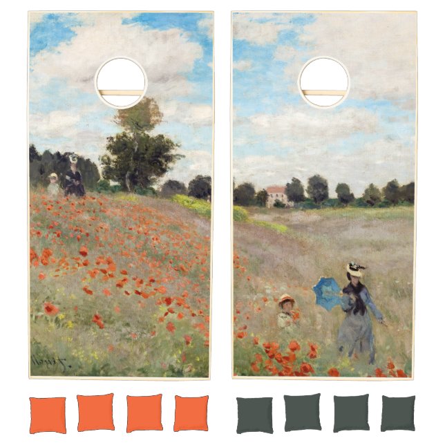 Claude Monet - Poppy Field Cornhole Set (Set)