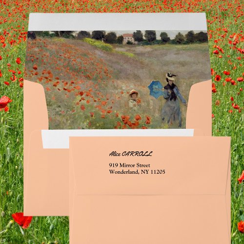 Claude Monet _ Poppy Field Envelope