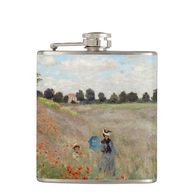 Claude Monet - Poppy Field Flask (Front)