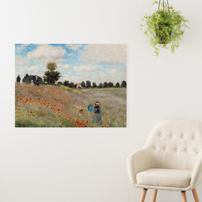 Claude Monet - Poppy Field Foam Board (In Situ (Wall))