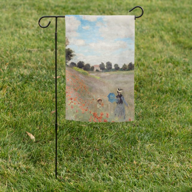 Claude Monet - Poppy Field Garden Flag (In SItu)