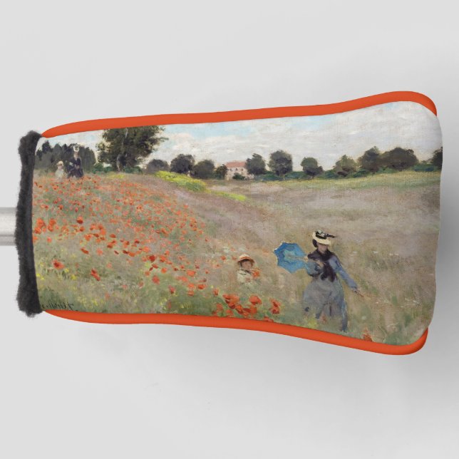 Claude Monet - Poppy Field Golf Head Cover (Front)