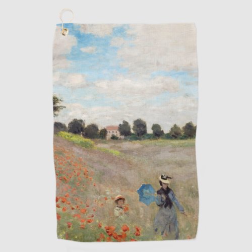 Claude Monet _ Poppy Field Golf Towel