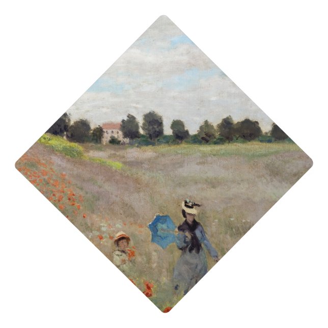 Claude Monet - Poppy Field Graduation Cap Topper (Front)