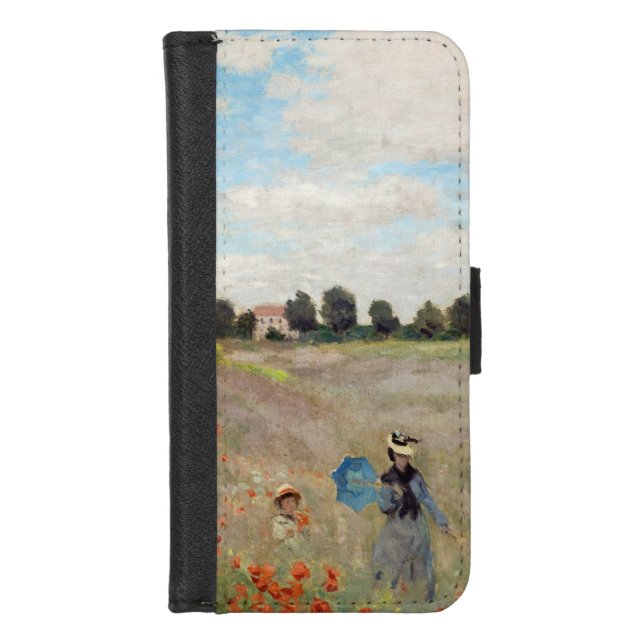 Claude Monet - Poppy Field iPhone Wallet Case (Front)