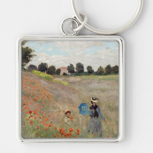 Claude Monet _ Poppy Field Keychain