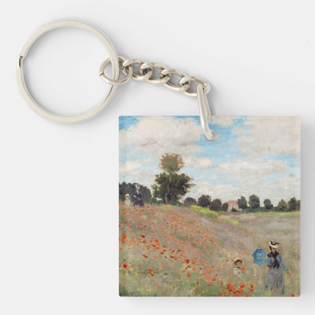 Claude Monet - Poppy Field Keychain (Front)