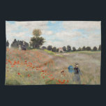 Claude Monet - Poppy Field Kitchen Towel<br><div class="desc">Poppy Field / Wild Poppies,  near Argenteuil / Les Coquelicots - Claude Monet in 1873</div>