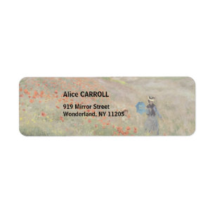 Claude Monet - Poppy Field Label
