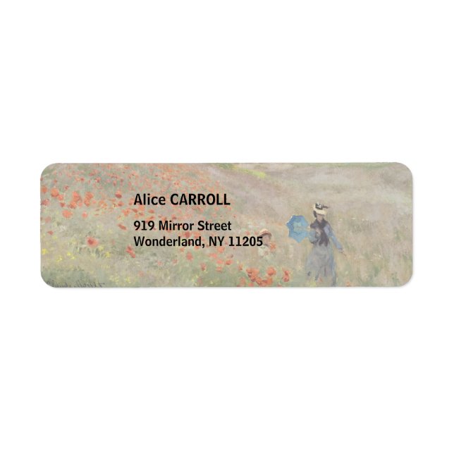 Claude Monet - Poppy Field Label (Front)