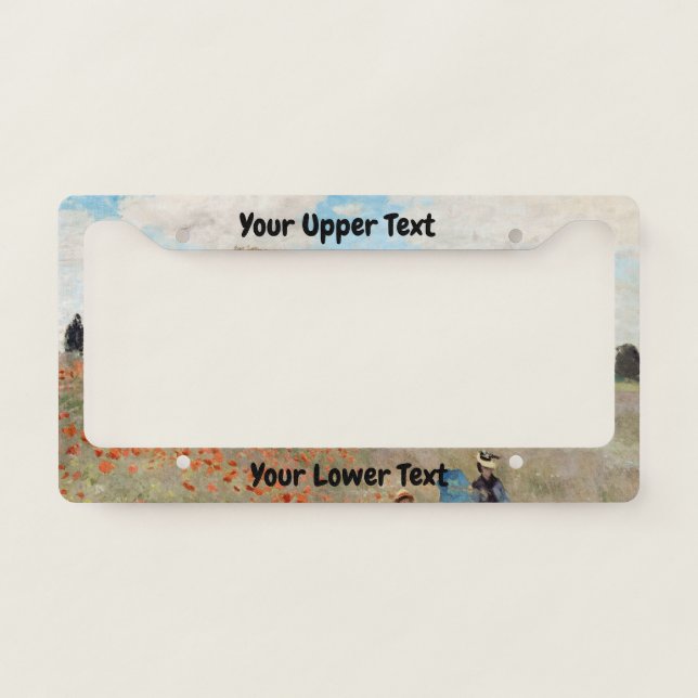 Claude Monet - Poppy Field License Plate Frame (Front)
