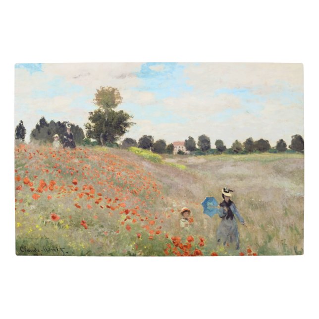 Claude Monet - Poppy Field Metal Print (Front)