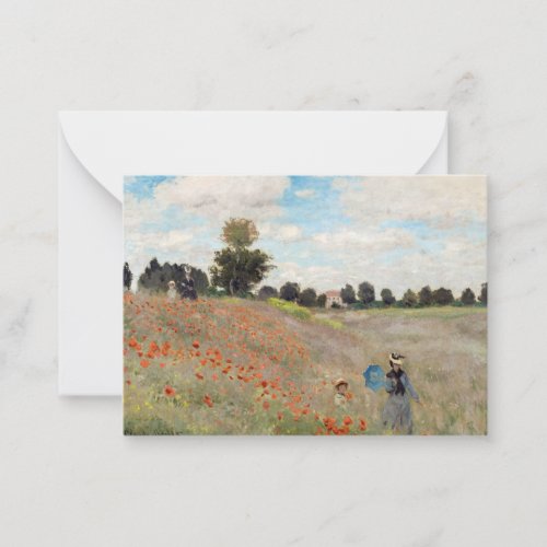 Claude Monet _ Poppy Field Note Card