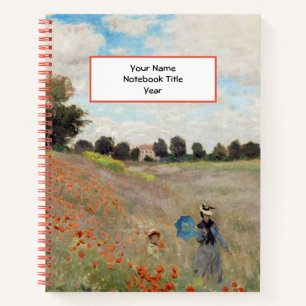 Claude Monet - Poppy Field Notebook
