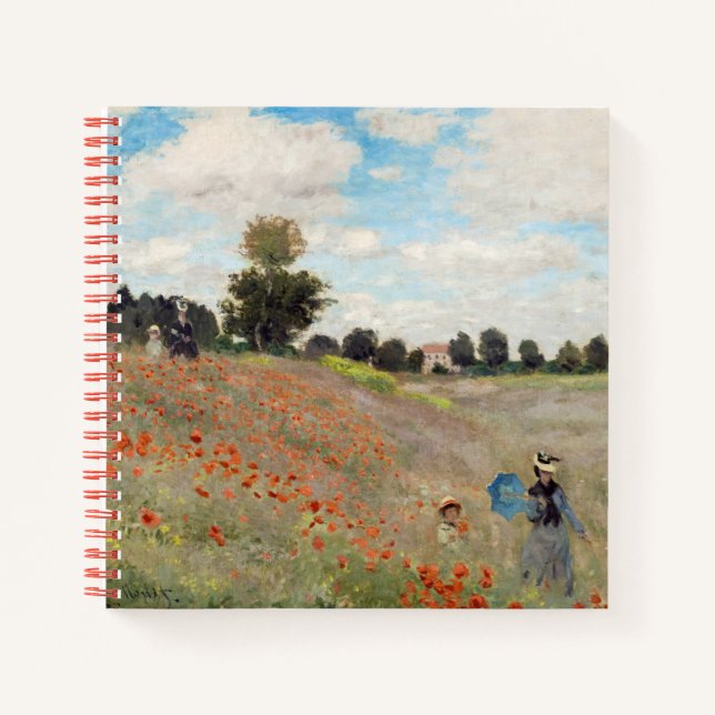 Claude Monet - Poppy Field Notebook (Front)