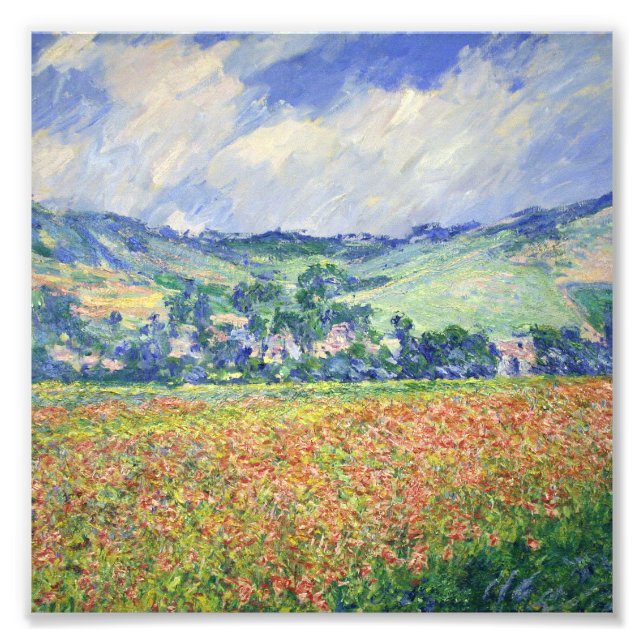 Claude Monet - Poppy Field, Outskirts Of Giverny, Photo Print (Front)