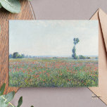 Claude Monet Poppy Field Painting Art Print Postcard<br><div class="desc">Poppy Field is a stunning Impressionist masterpiece that showcases a vibrant and enchanting poppy field in full bloom,  with an abundance of red and pink flowers spread across the landscape,  capturing the essence of nature's splendor and Monet's remarkable talent in depicting fleeting moments of beauty.</div>
