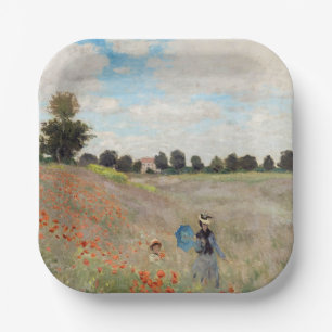 Claude Monet - Poppy Field Paper Plates